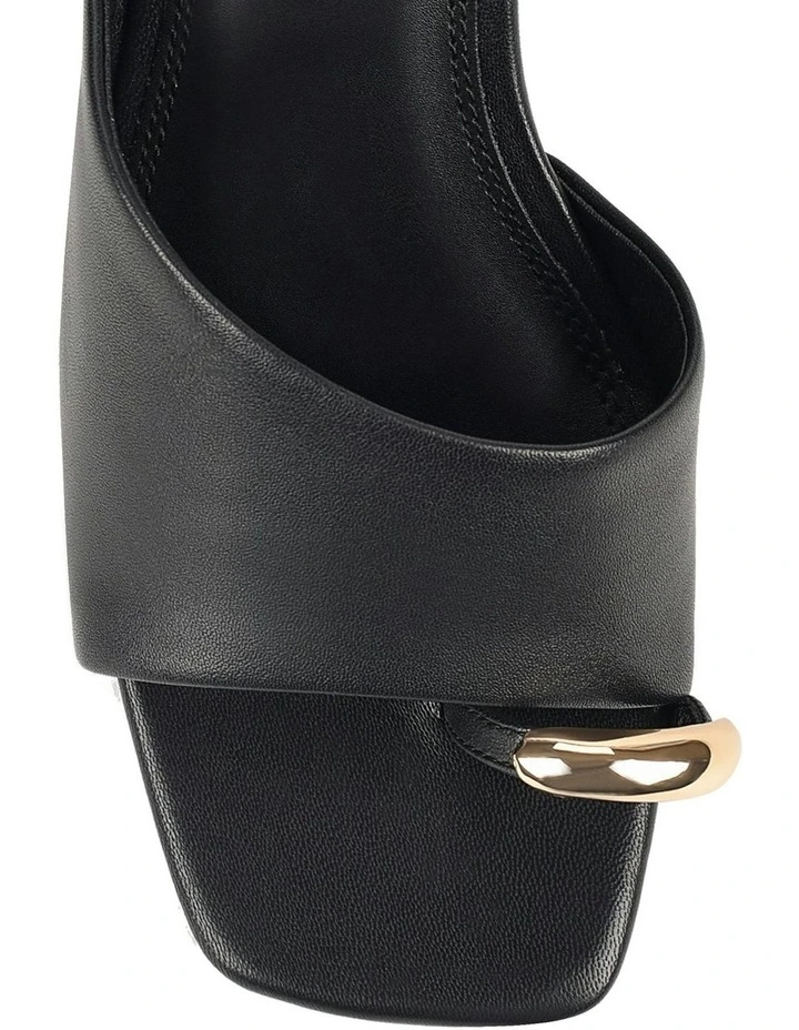 Stanton Block Heel Mules in Black Leather image 5