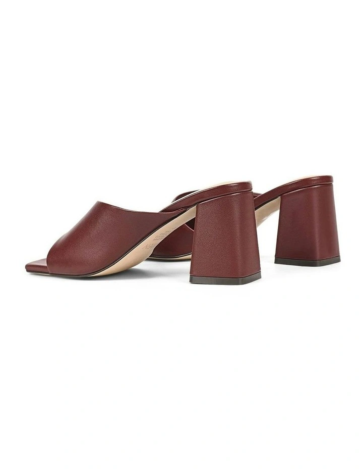 Stanton Block Heel Mules in Wine Leather image 4