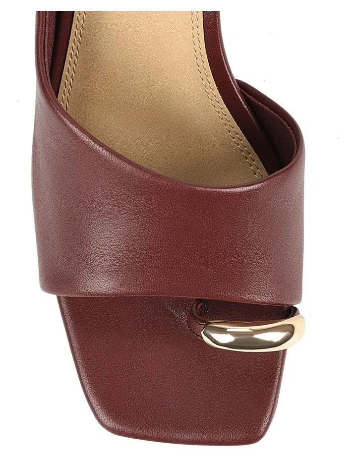 Stanton Block Heel Mules in Wine Leather image 5