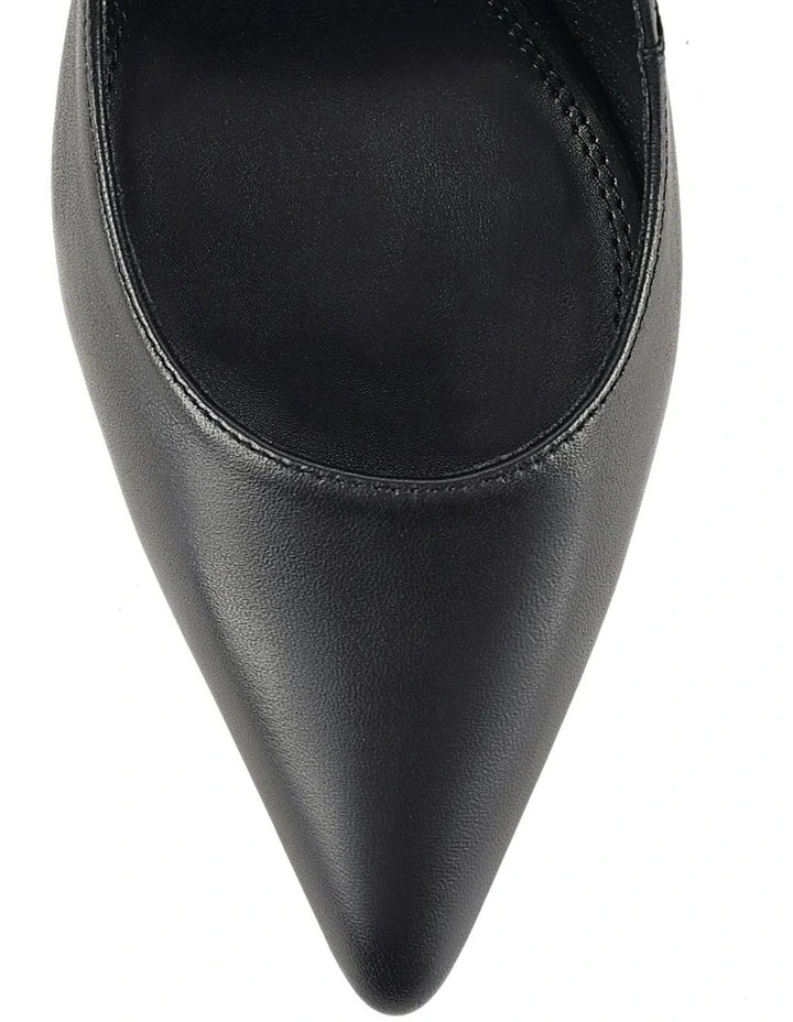 Cicely Stiletto Pumps in Black Leather image 5