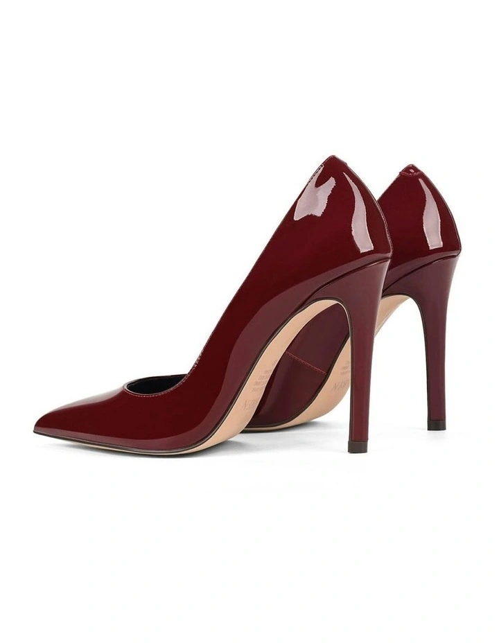 Cicely Stiletto Pumps in Wine Patent Leather image 4