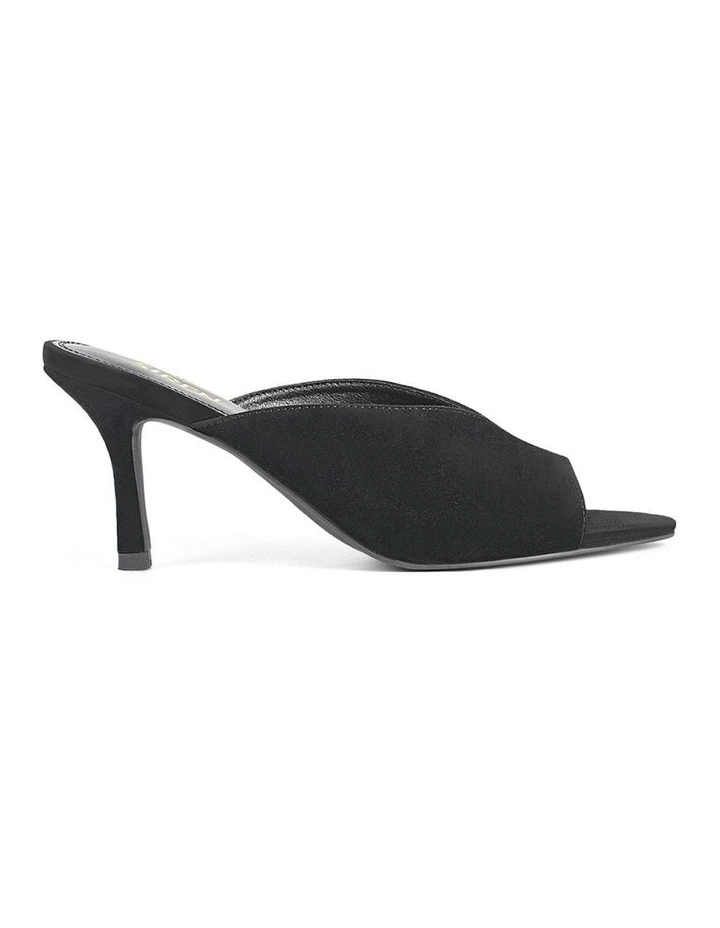 Mabel Point Toe Mules in Black Suede image 1