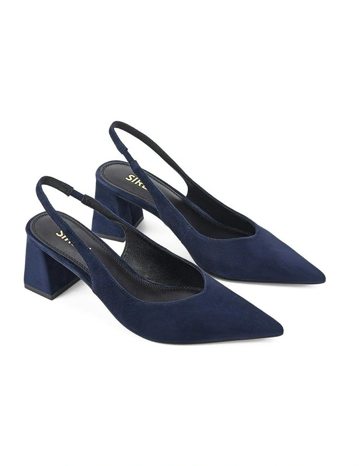Yankee Slingback Block Heel in Navy image 2