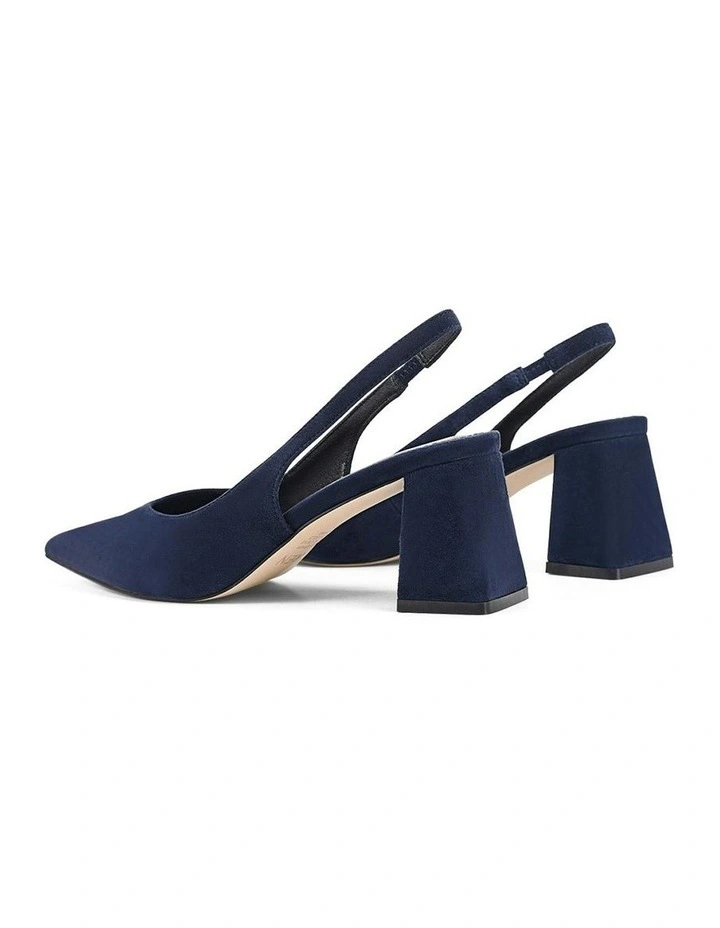 Yankee Slingback Block Heel in Navy image 3