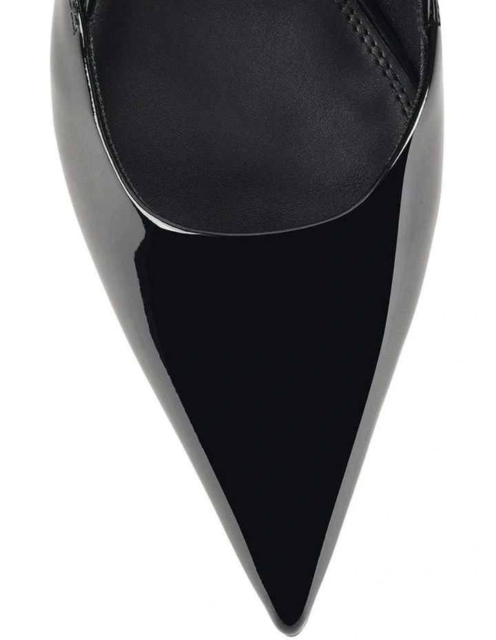 Yasmine Slingback Heels in Black Patent Leather image 4