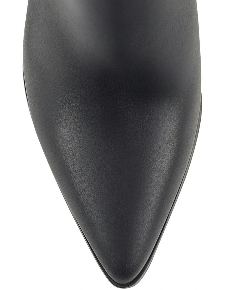 Holly Leather Ankle Boots in Black image 5