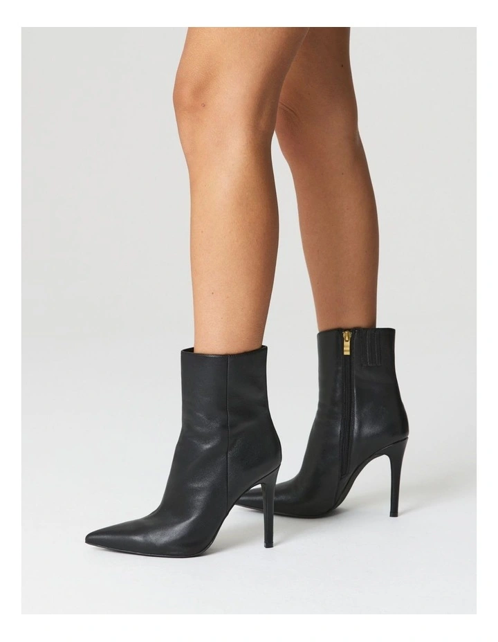Celine Leather Ankle Boots in Black image 2