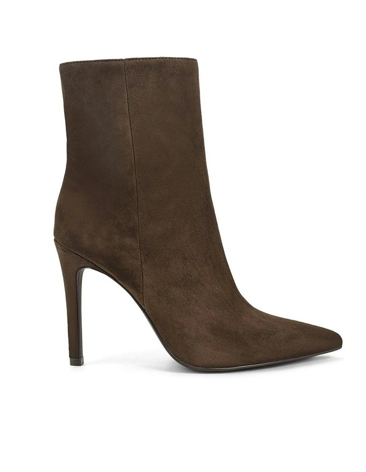 Celine Suede Ankle Boots in Chocolate Brown image 1