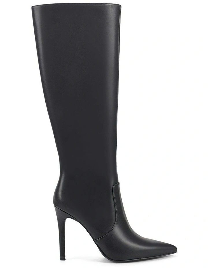 Celeste Leather Long Boots in Black image 1