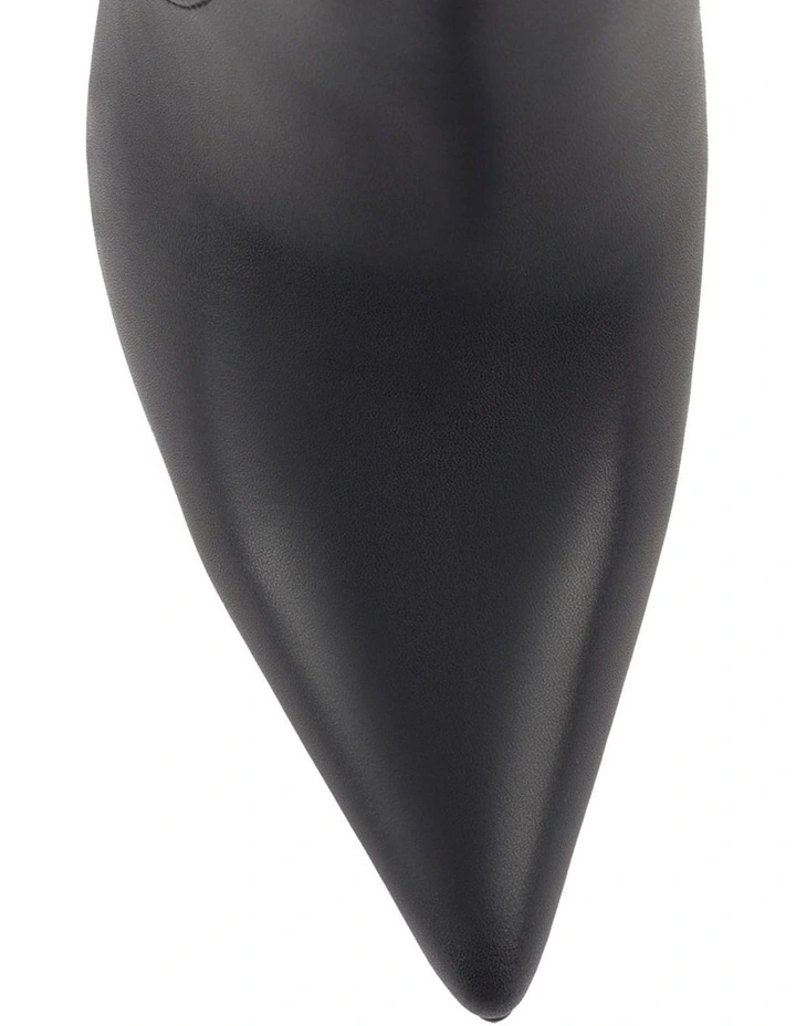 Celeste Leather Long Boots in Black image 4