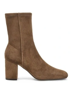 Emily Suede Ankle Boots in Toffee Brown