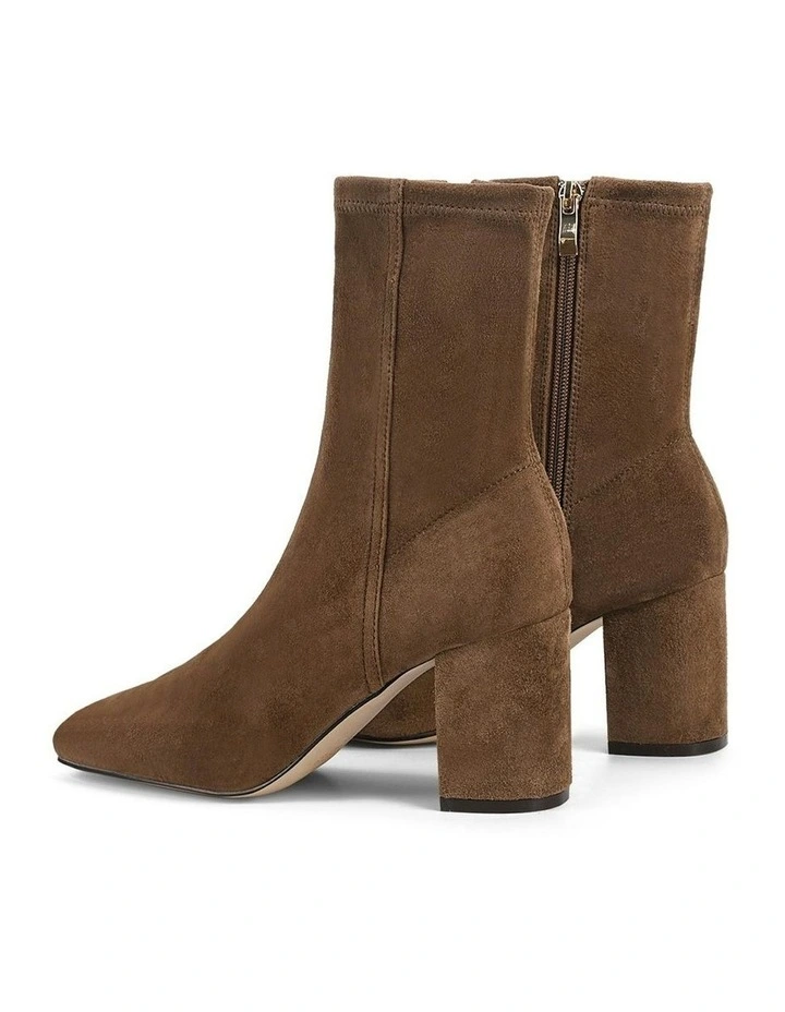Emily Suede Ankle Boots in Toffee Brown image 3