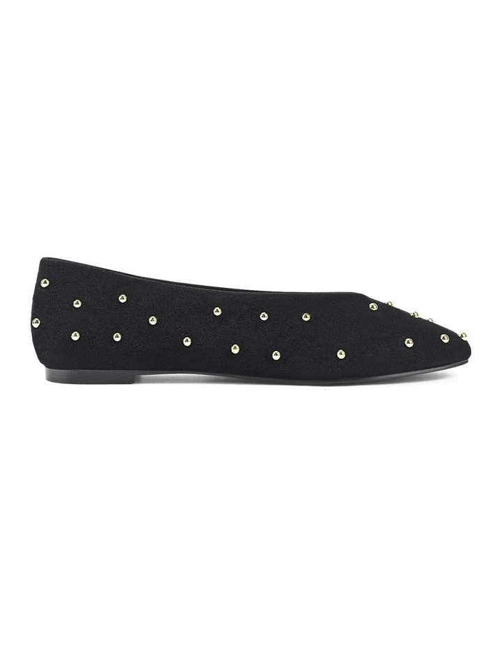 Tamsin Suede Ballet Flats in Black image 1