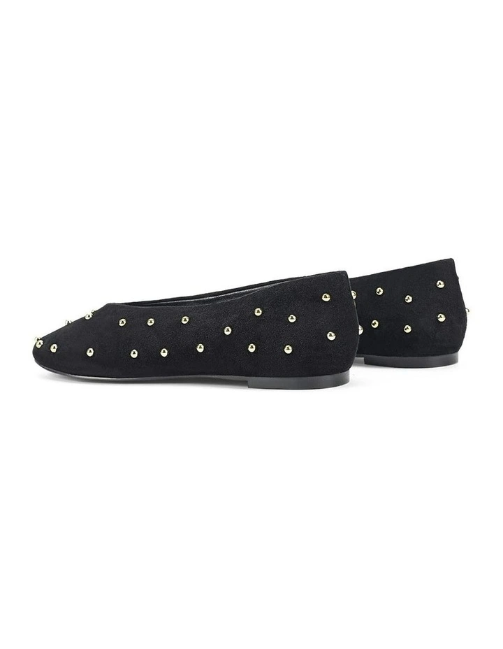 Tamsin Suede Ballet Flats in Black image 4
