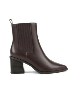 Leather Dorothy Ankle Boots in Chocolate Brown