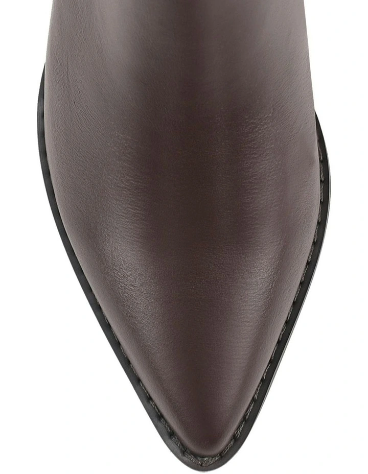 Leather Dorothy Ankle Boots in Chocolate Brown image 4