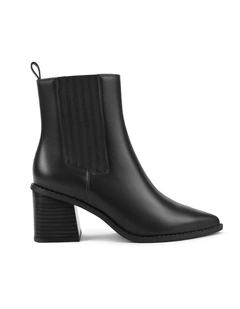 Dorothy Ankle Leather Boots in Black