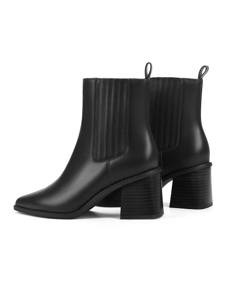 Dorothy Ankle Leather Boots in Black image 3