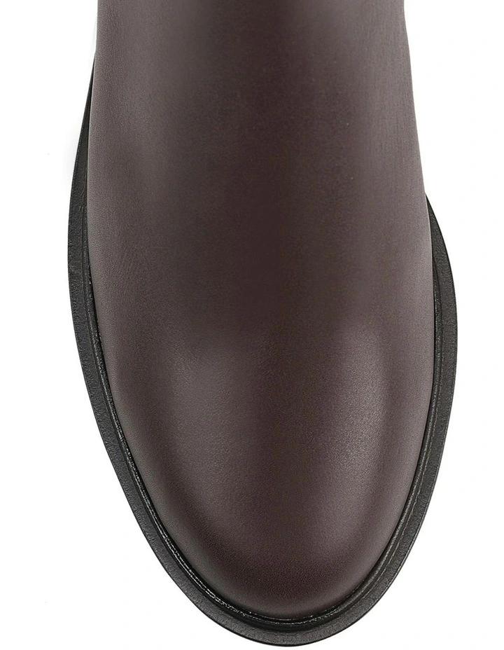 Candice Leather Ankle Boots in Chocolate Brown image 4