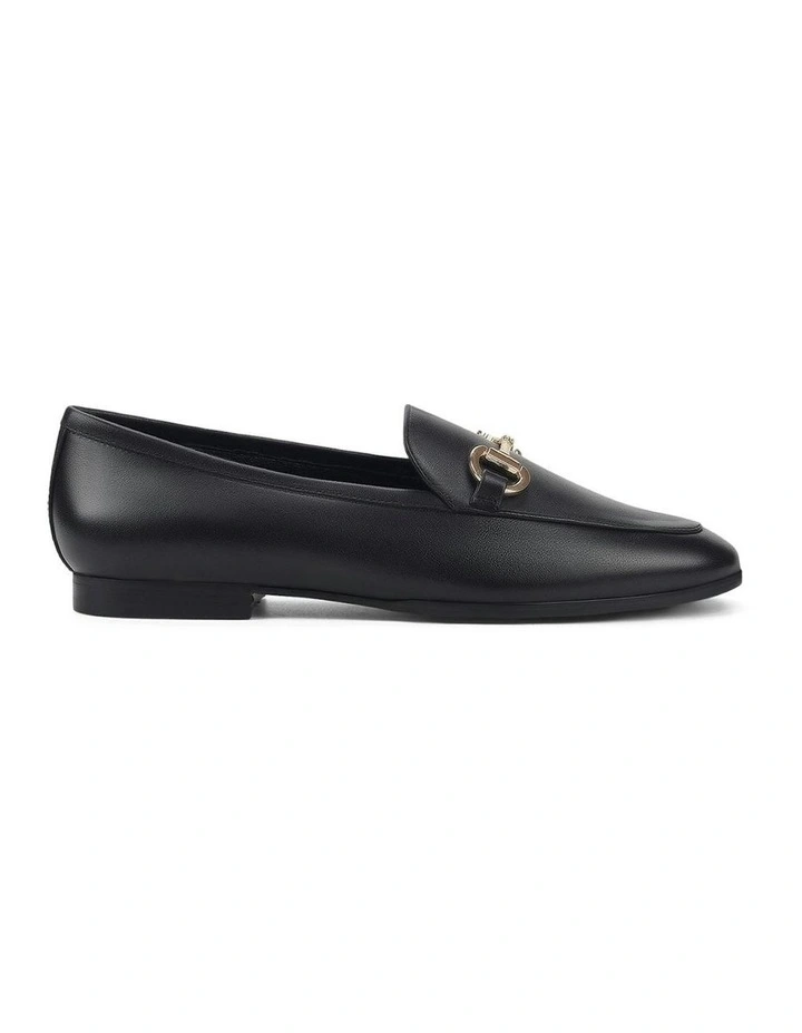 Leather Isabelle Loafers in Black image 1