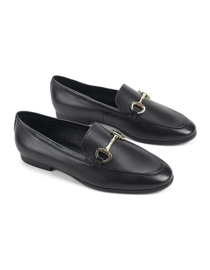 Leather Isabelle Loafers in Black image 3