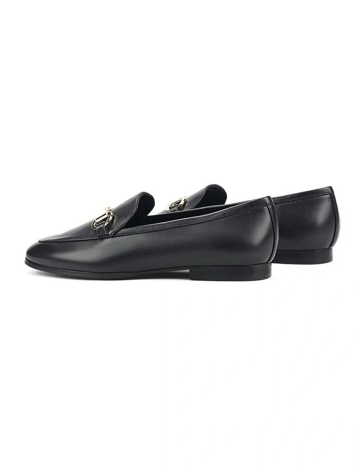 Leather Isabelle Loafers in Black image 3