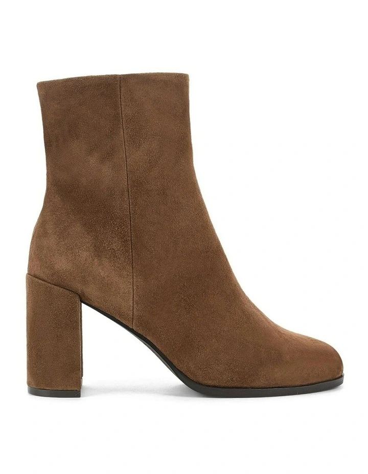 Suede Libby Ankle Boots in Toffee Brown image 1