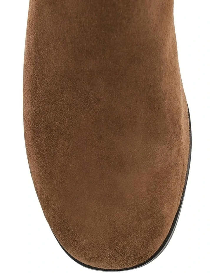 Suede Libby Ankle Boots in Toffee Brown image 4