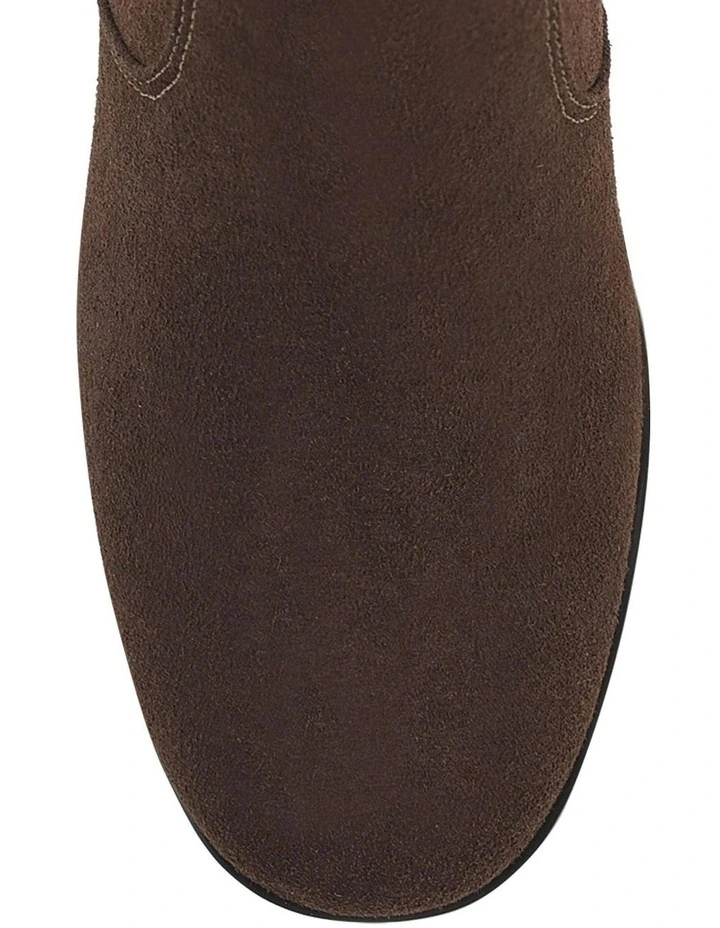 Suede Lily Long Boots in Chocolate Brown image 5