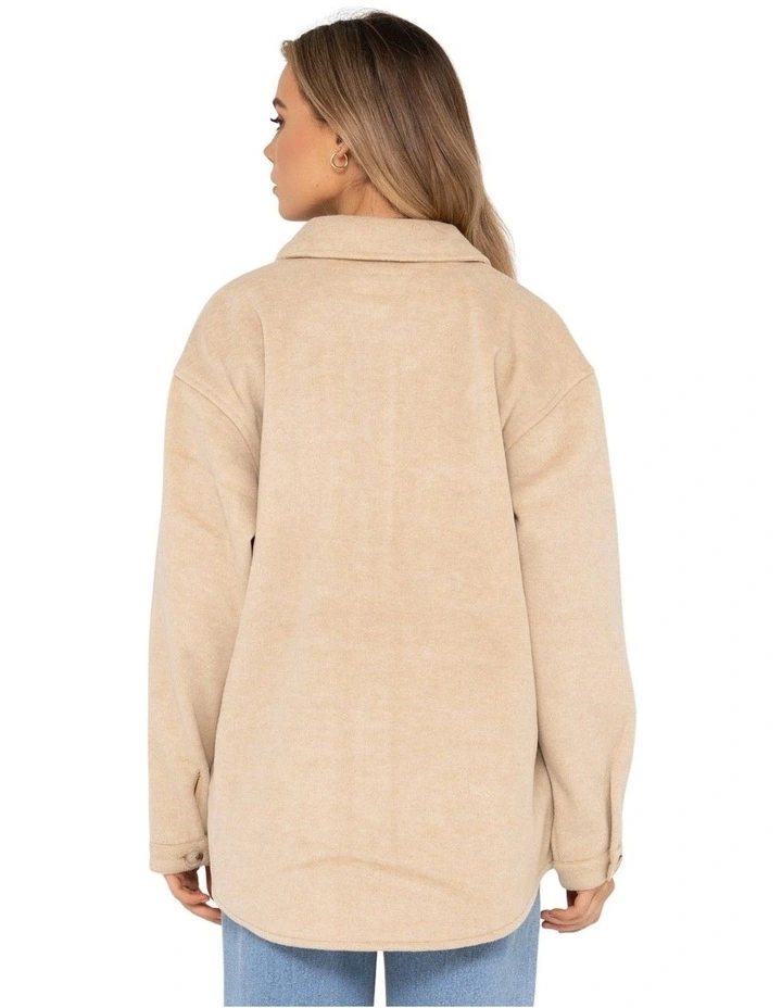 Mia Overshirt Jacket in Oatmeal image 2