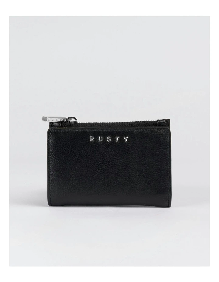 Grace Compact Flap Wallet in Black image 1