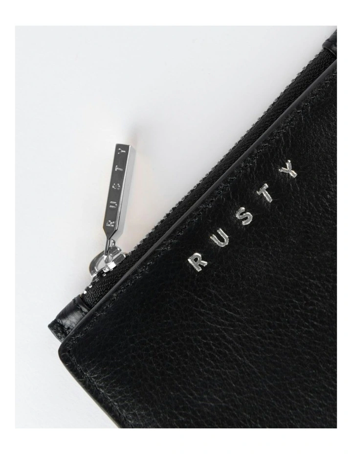 Grace Compact Flap Wallet in Black image 3