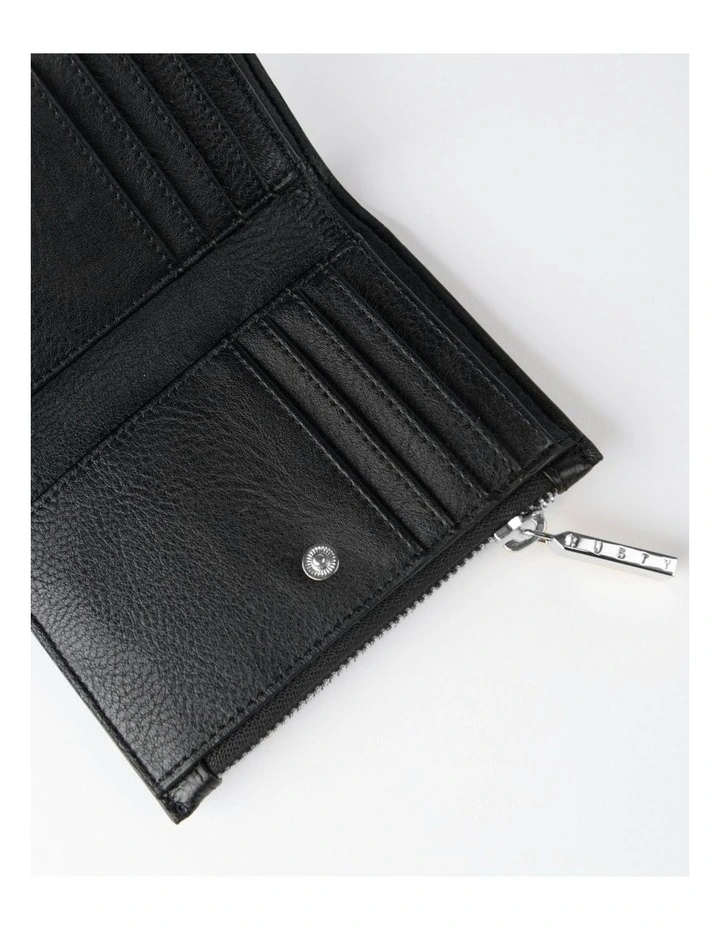 Grace Compact Flap Wallet in Black image 4