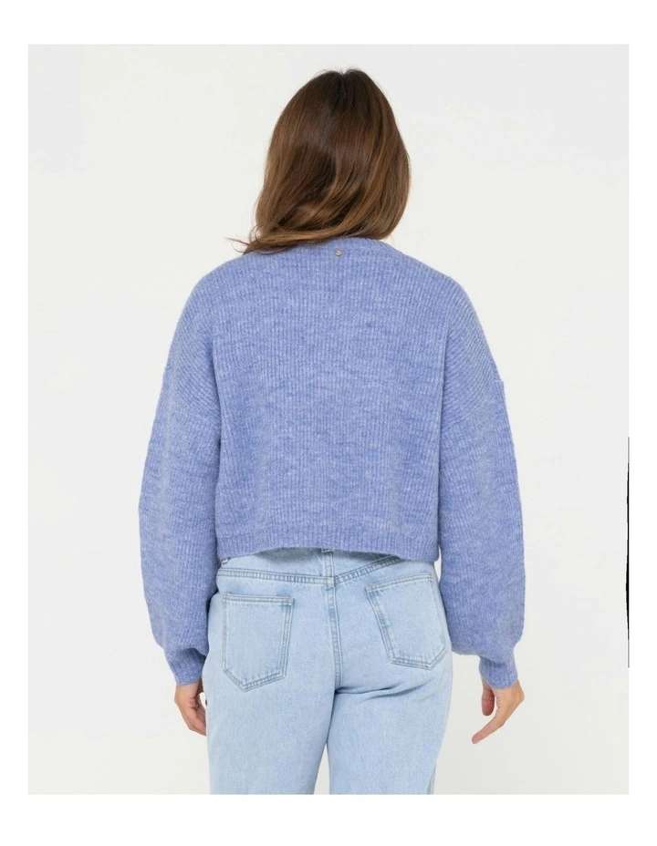 Sundae Long Sleeve Crew Neck Knit in Blue image 2