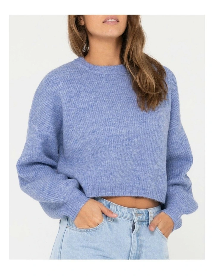 Sundae Long Sleeve Crew Neck Knit in Blue image 5