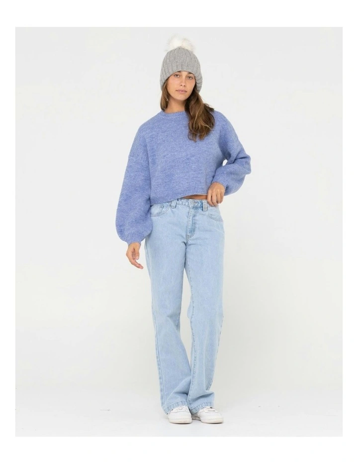 Sundae Long Sleeve Crew Neck Knit in Blue image 6
