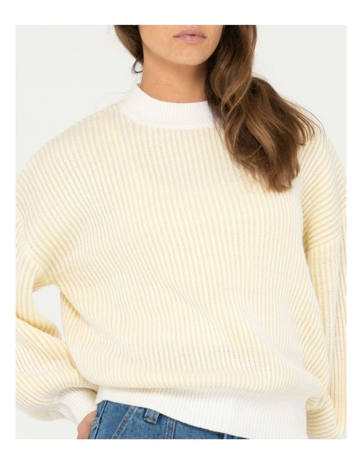 Ora Mock Neck Knit in Yellow image 4