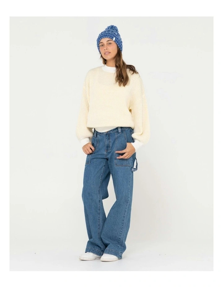 Ora Mock Neck Knit in Yellow image 5