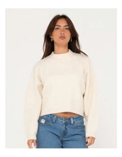 Sundae Long Sleeve Crew Neck Sweater in Grey