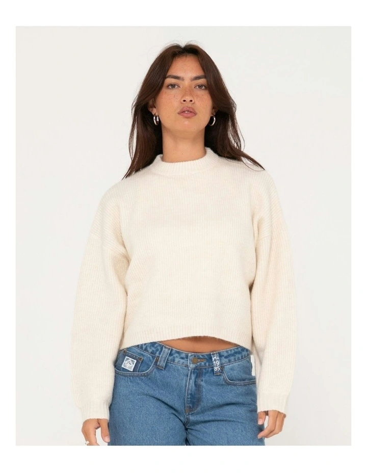 Sundae Long Sleeve Crew Neck Sweater in Grey image 1