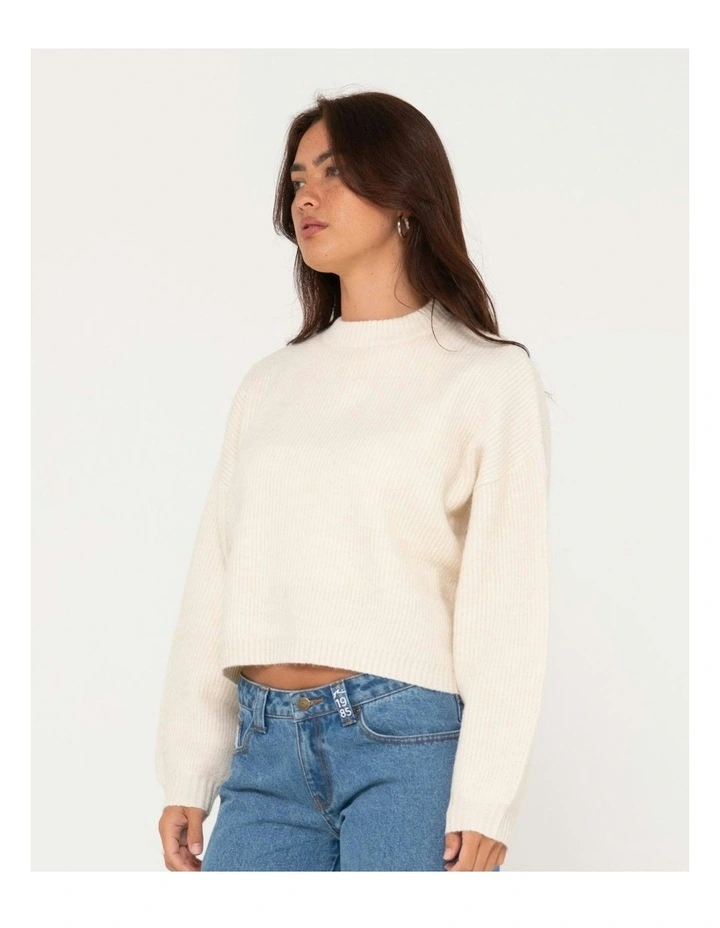 Sundae Long Sleeve Crew Neck Sweater in Grey image 3