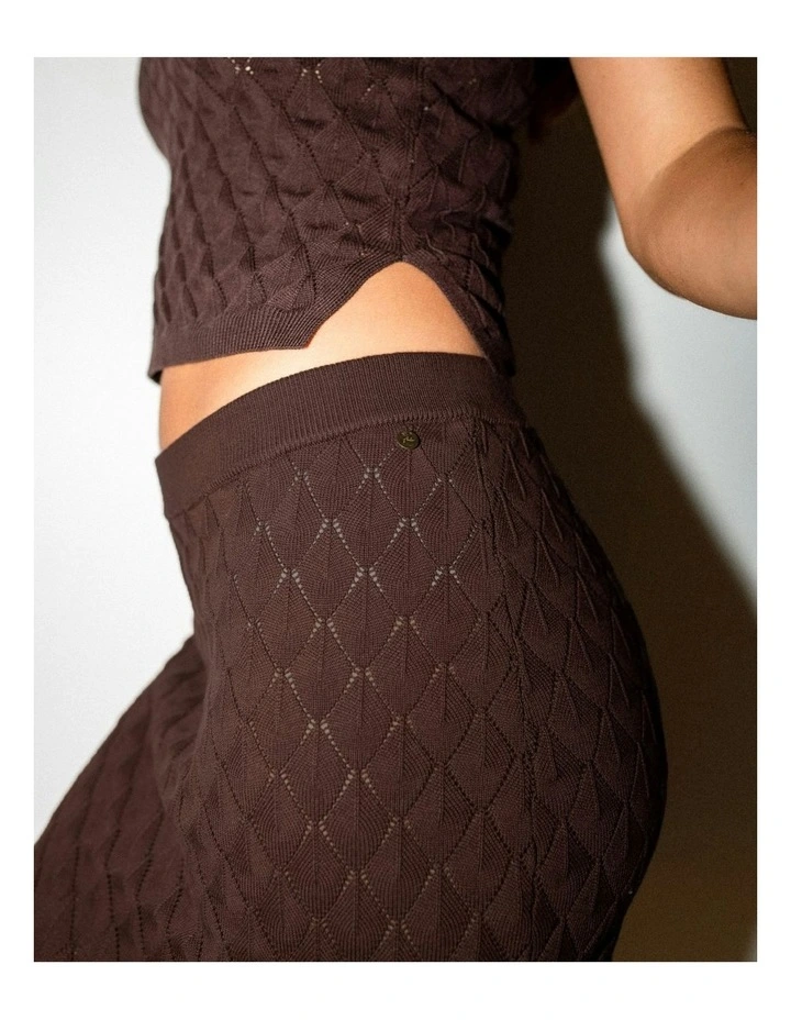 Leo Maxi Knit Skirt in Brown image 5