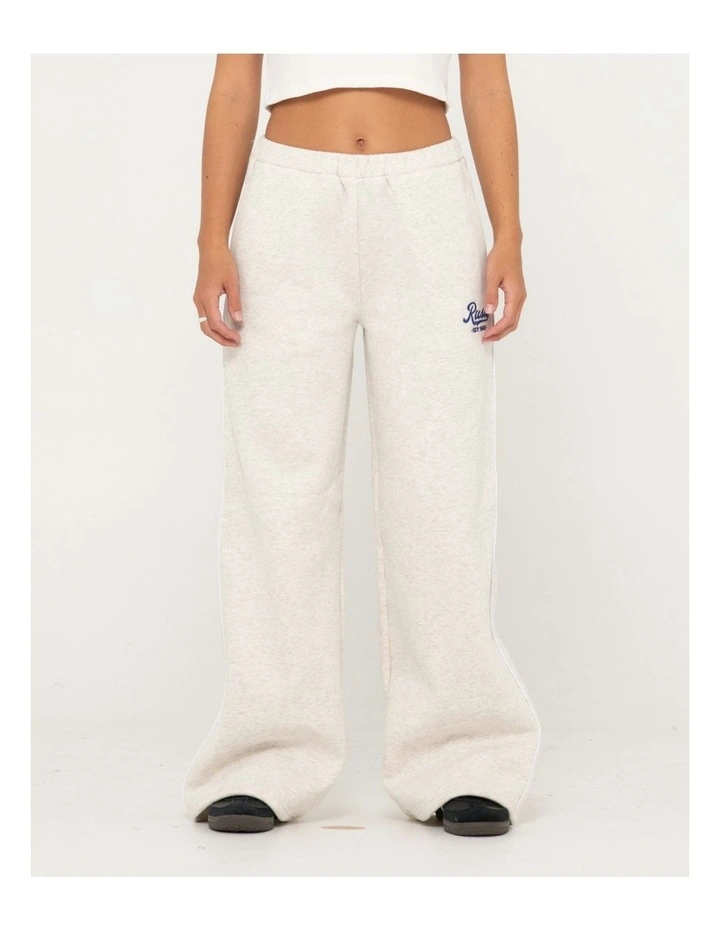 Maxo Relaxo Low Rise Wide Leg Track Pant in White image 1