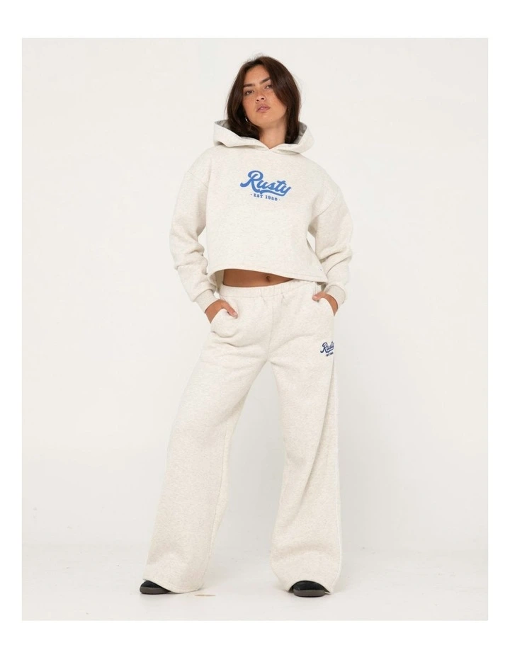 Maxo Relaxo Low Rise Wide Leg Track Pant in White image 6