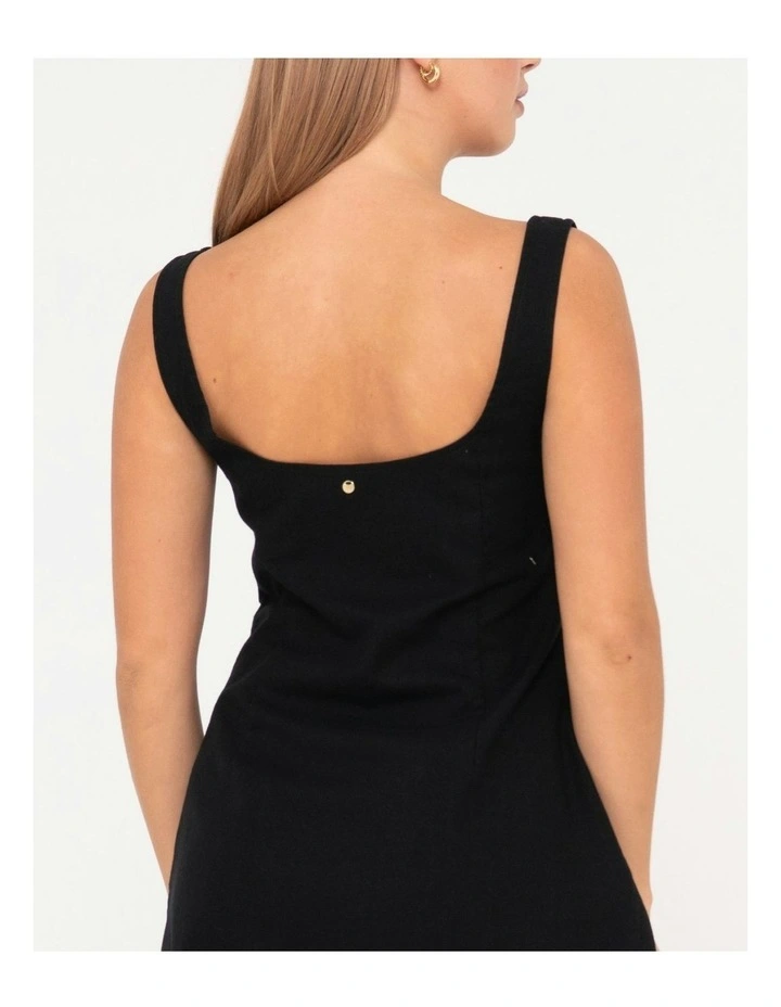 Meg Slip Dress in Black image 5