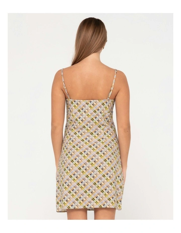 Percy Plaid Mini Dress in Multicolour image 2