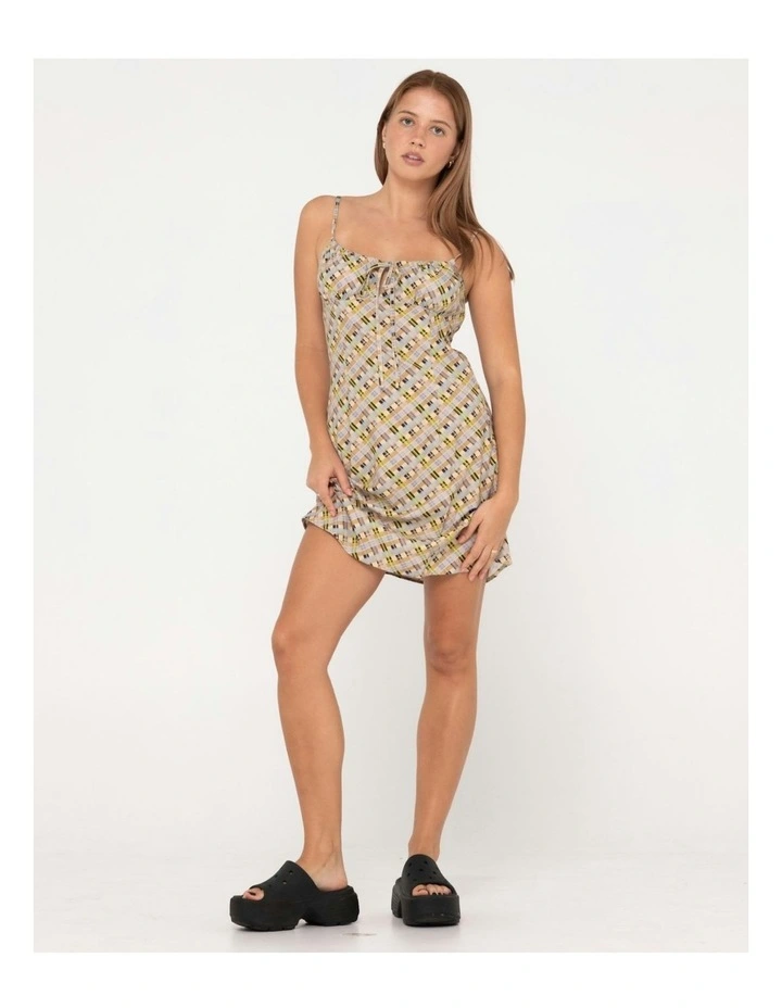 Percy Plaid Mini Dress in Multicolour image 7
