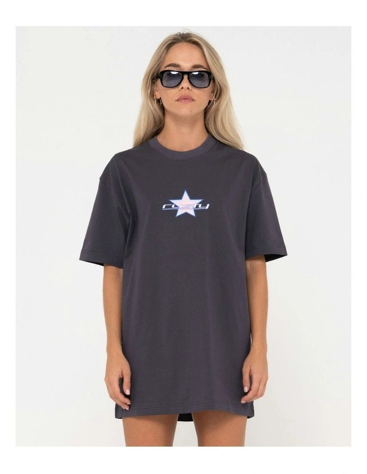 Star Burst Tee Dress in Grey image 1