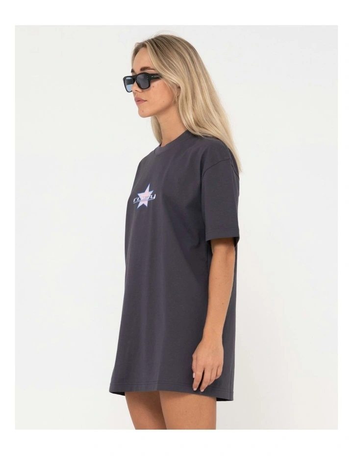 Star Burst Tee Dress in Grey image 3