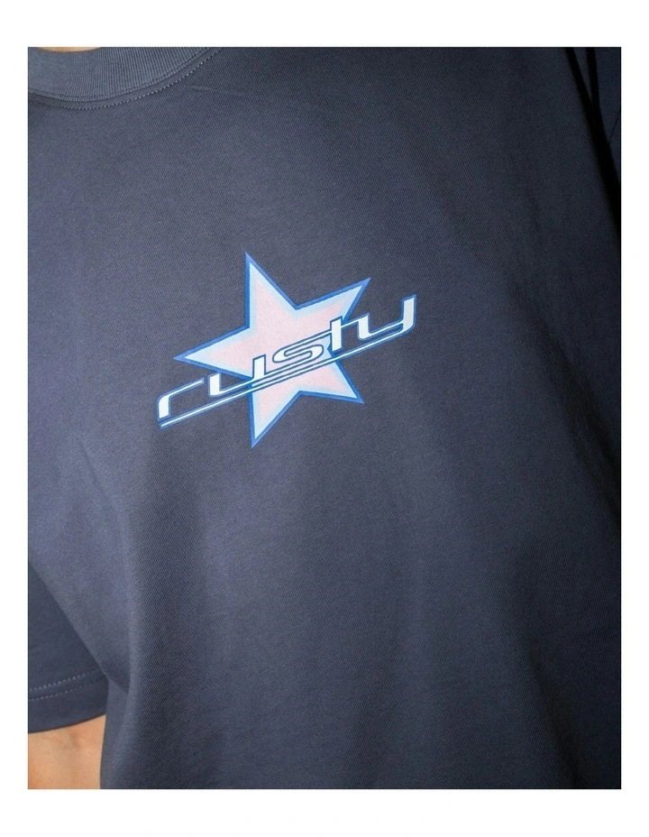 Star Burst Tee Dress in Grey image 5